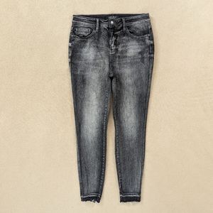 Judy Blue Jeans Women's 29 Black Gray Skinny Fit High Waist Stretch Denim